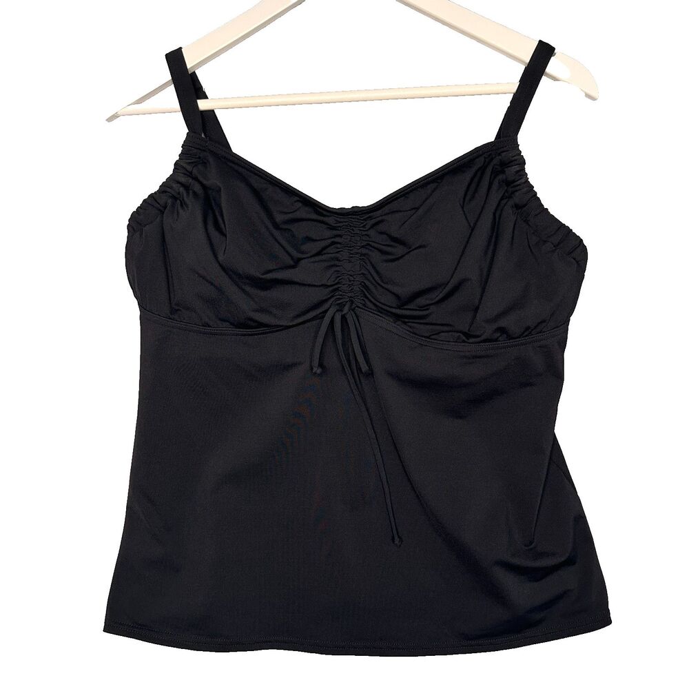 Lands End Underwire Tankini Swimsuit Swim Top Size 14D